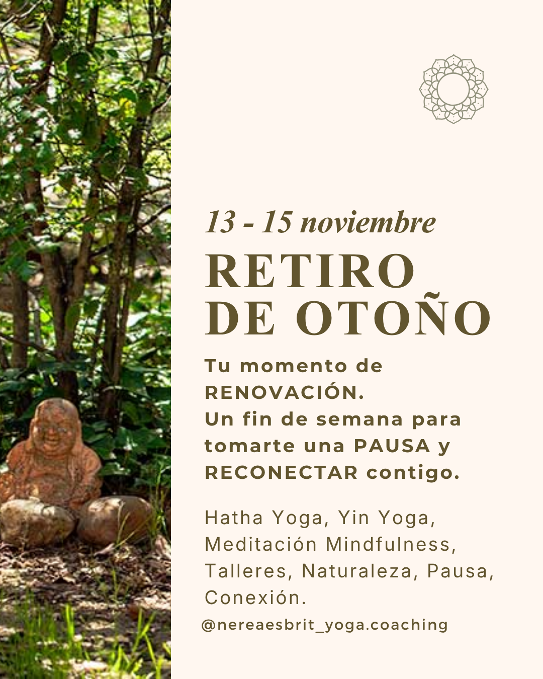 RETIRO DE OTOÑO – Tu momento – noviembre 2026